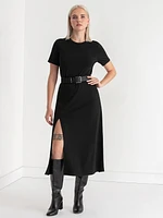 Short Sleeve Midi Dress