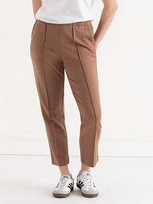 Double Knit Tapered Leg Ankle Pant