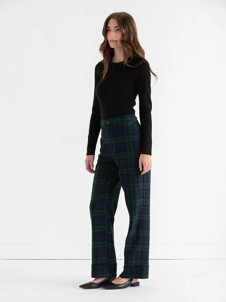 Cuffed Wide Leg Pant