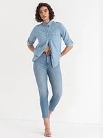 Classic Fit Denim Button-Up Shirt