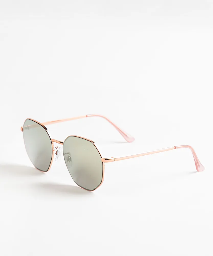 Rose Gold Reflective Sunglasses