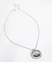 Hammered Metal Pendant Necklace