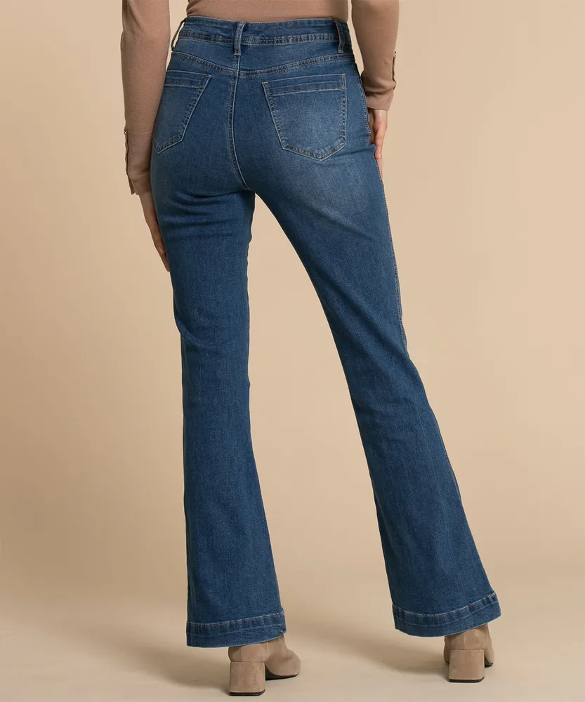One 5 Patch Pocket Flared Jean