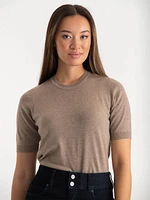 Cashmere Blend Crew Neck Sweater