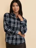 Classic Fit Long Sleeve Plaid Shirt