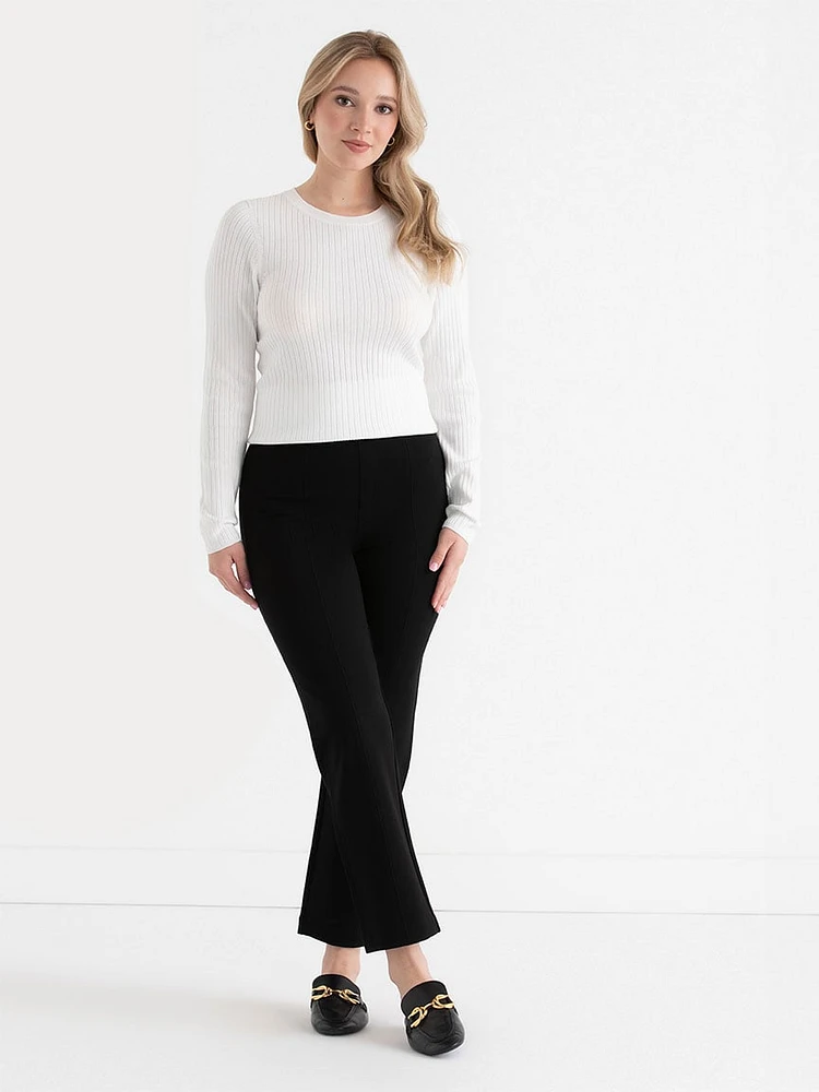 Karli Straight Ankle Pant Luxe Ponte