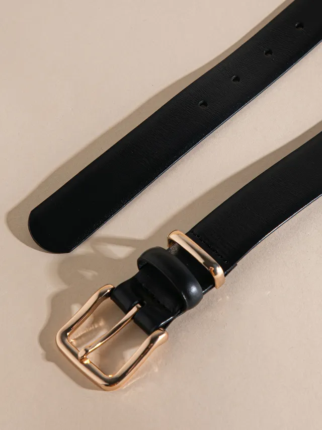 RICKI'S Black Genuine Leather Belt