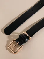 Black Genuine Leather Belt