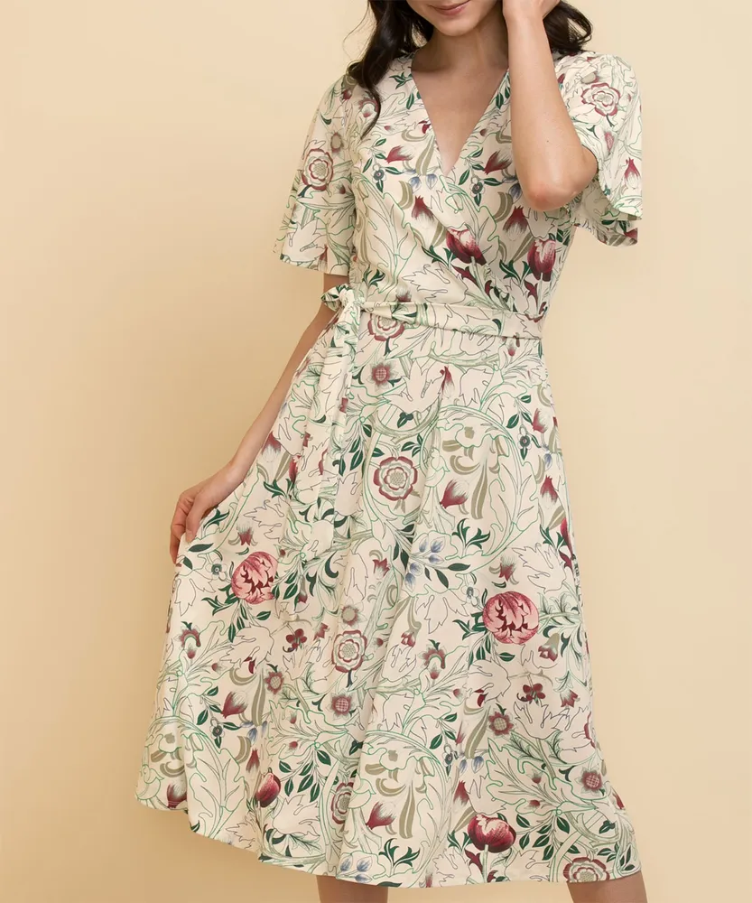 Midi Dress with Tie-Belt