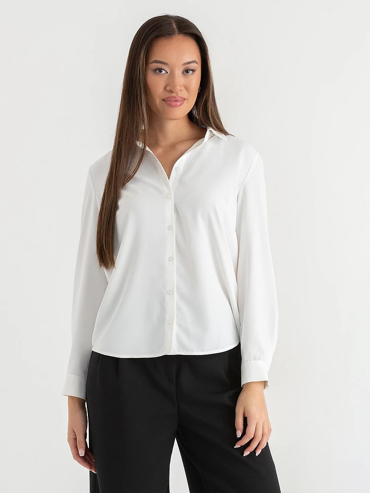 Nicole Long Sleeve Collared Shirt