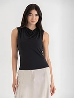 Sleeveless Cowl Neck Top