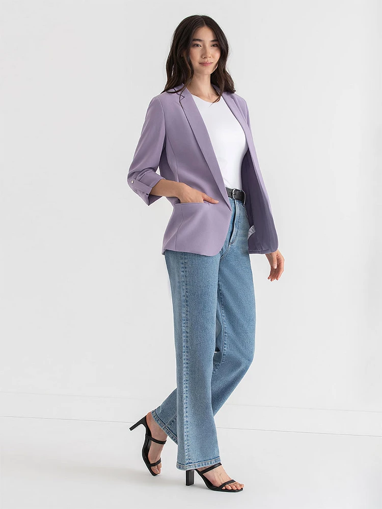 Roll Sleeve Blazer Crepe