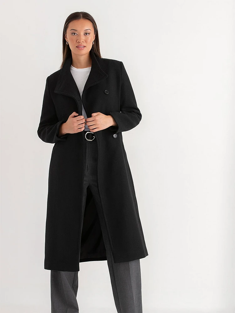 Long Wool Wrap Coat