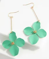 Drop Down Statement Flower Earrings