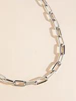 Silver Chain-Link Necklace