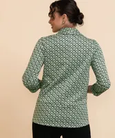 Terry Knit Blazer with Shawl Collar