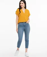 Extended Sleeve Henley Blouse