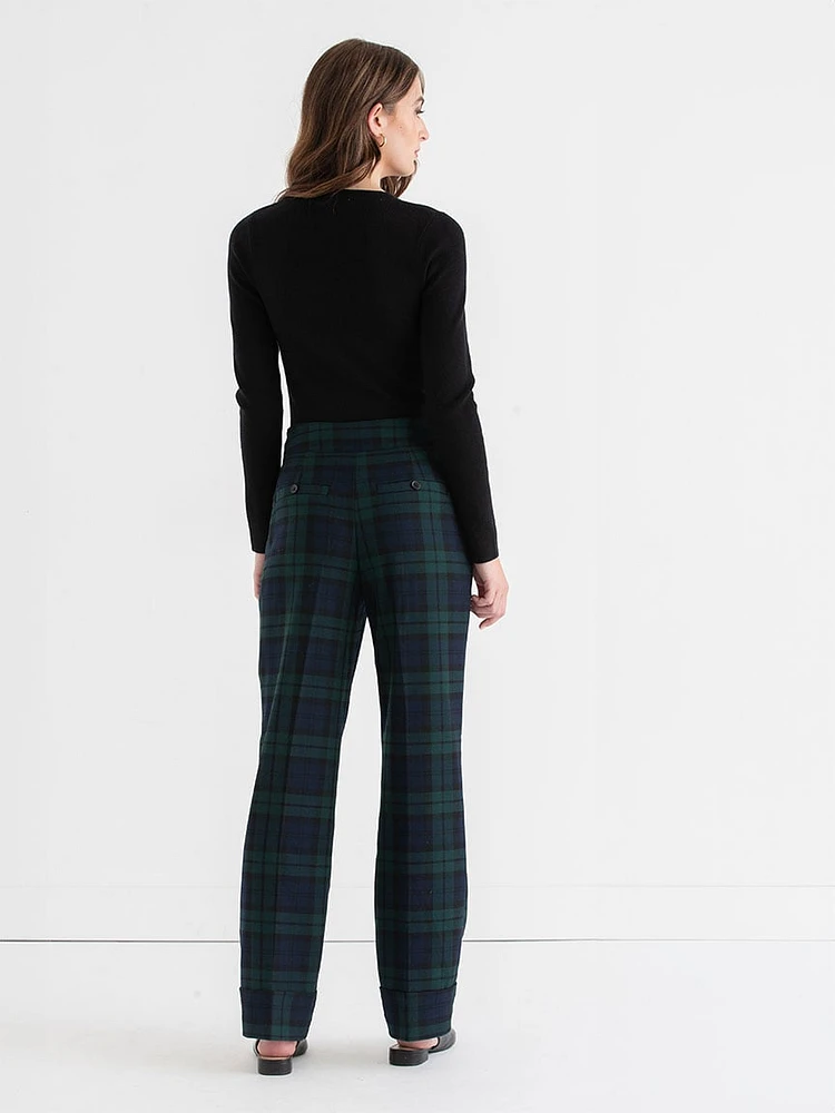 Cuffed Wide Leg Pant