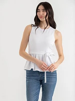 Peplum Top with Tie