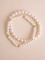 2-Pack Pearl Bracelets