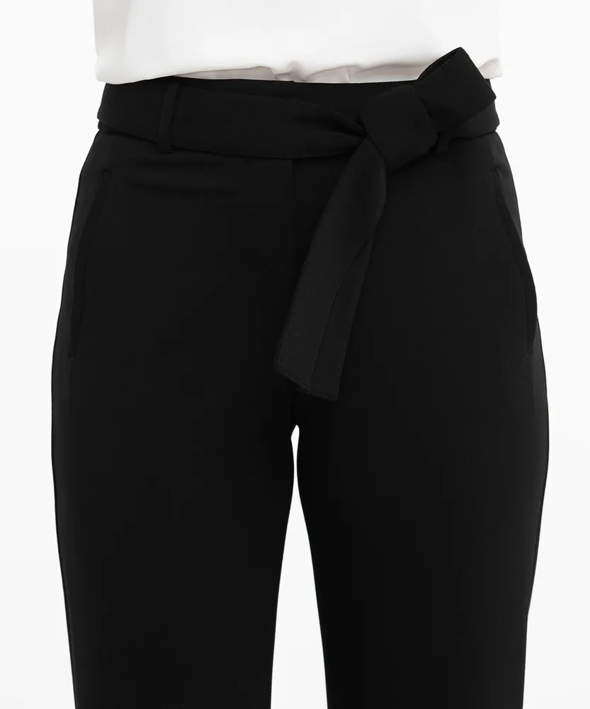 Scuba Crepe Straight Crop Pant