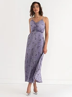 Strappy Pleated Maxi Dress