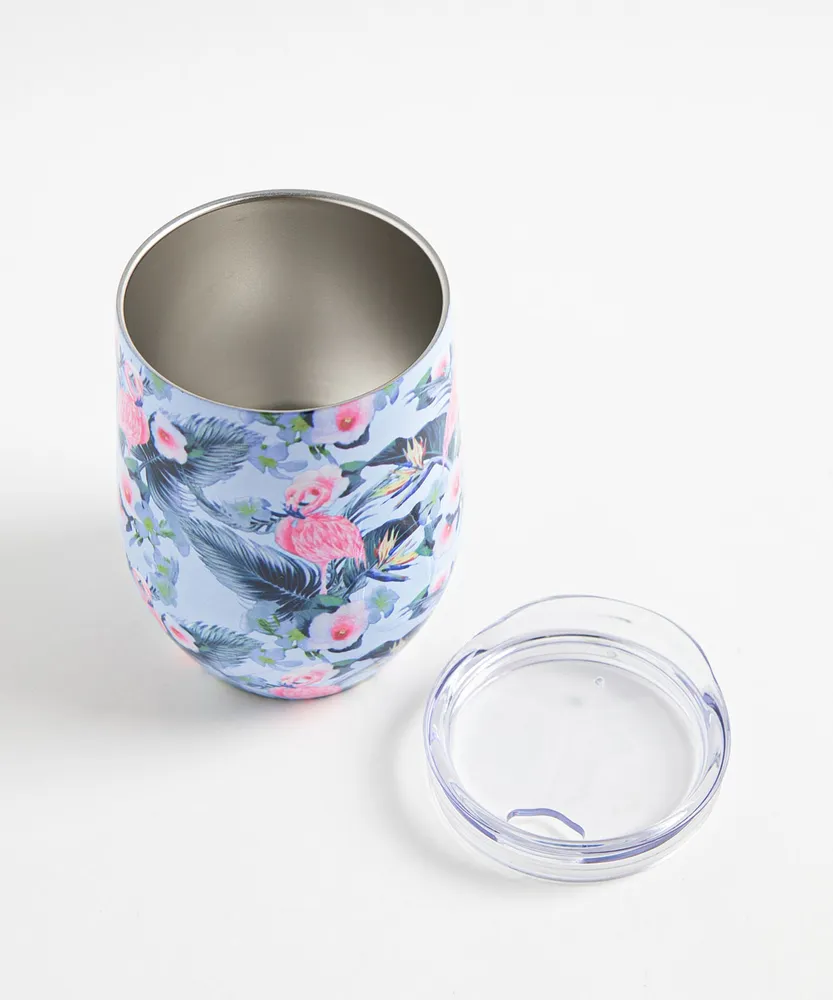 Patterned Insulated Wine Tumbler