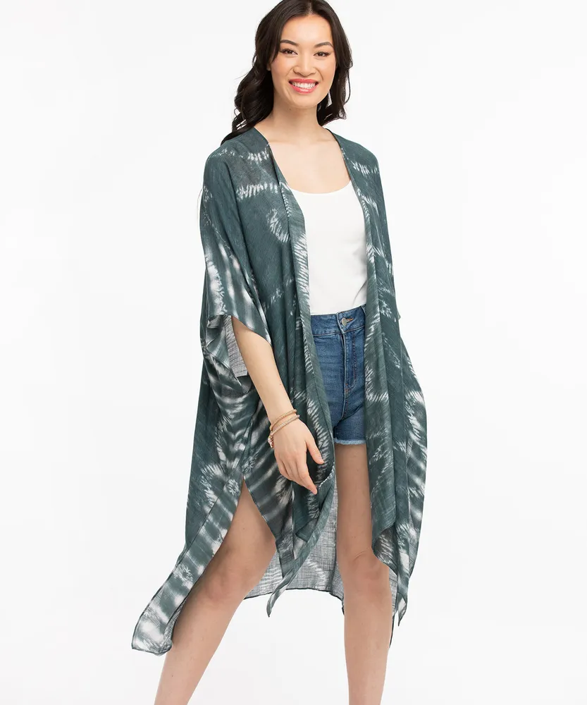 Green Tie-Dye Ruana