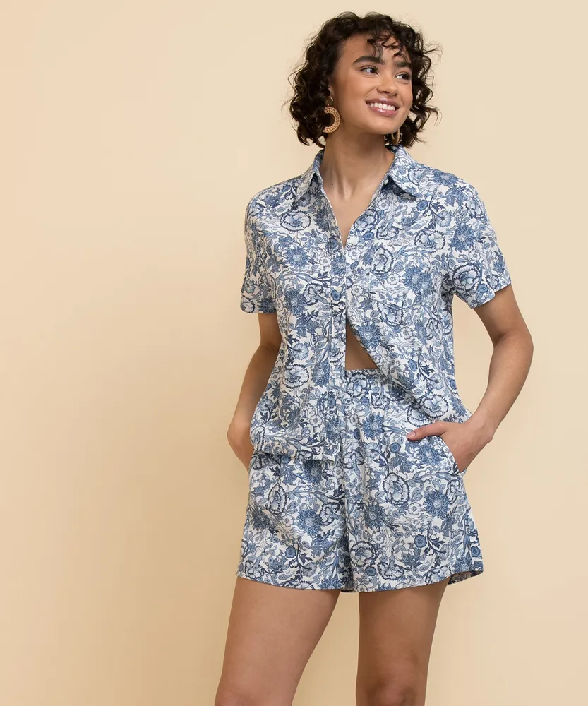 Short Sleeved Collared Shirt