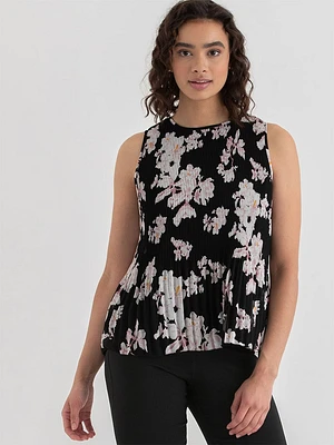 Sleeveless Release Print Blouse