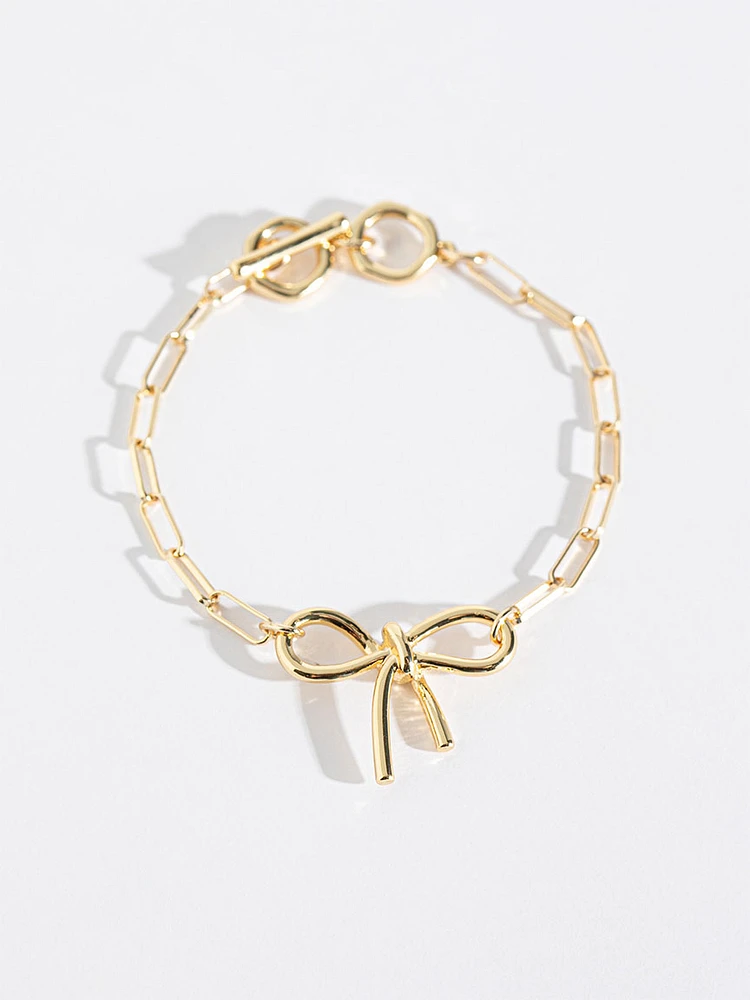 Bow Paper Clip Bracelet