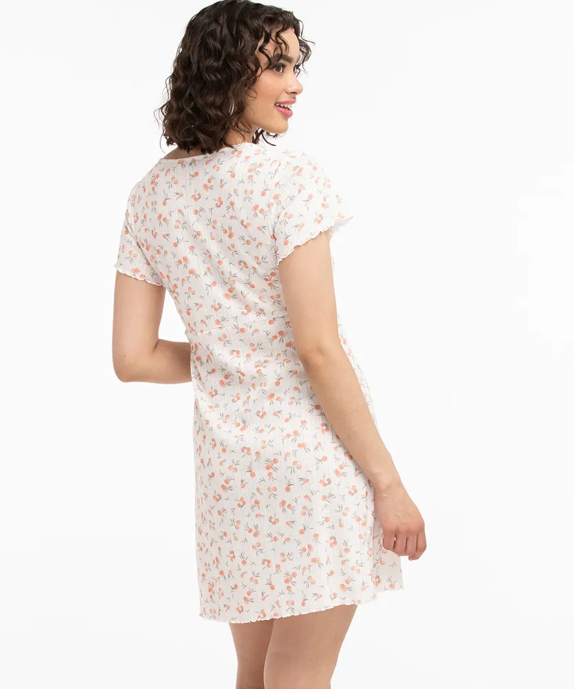 Peach Short Sleeve PJ Dress