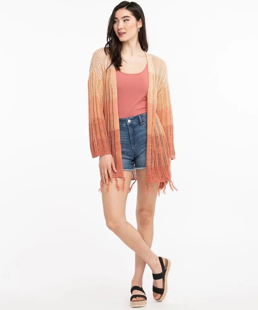 Ombre Fringe Cardigan