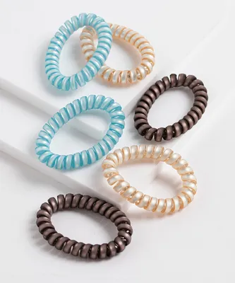 Translucent Spiral Elastic 6-Pack