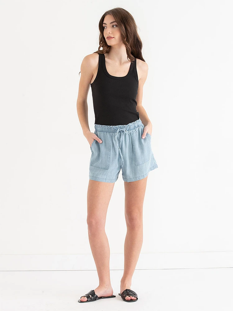 Tencel Drawstring Short