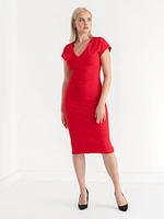 Venus Fitted Midi Dress Iconic Crepe