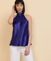 Tash + Sophie Satin High Neck Halter Blouse