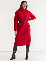 Turtleneck Maxi Sweater Dress