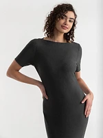 Luna Boatneck Dress Luxe Ponte