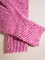 Alpaca Wool-Blend Knit Gloves