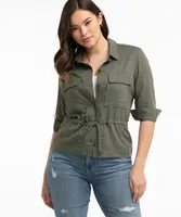 Button Front Military Jacket