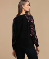 Floral Raglan Sleeve Sweatshirt