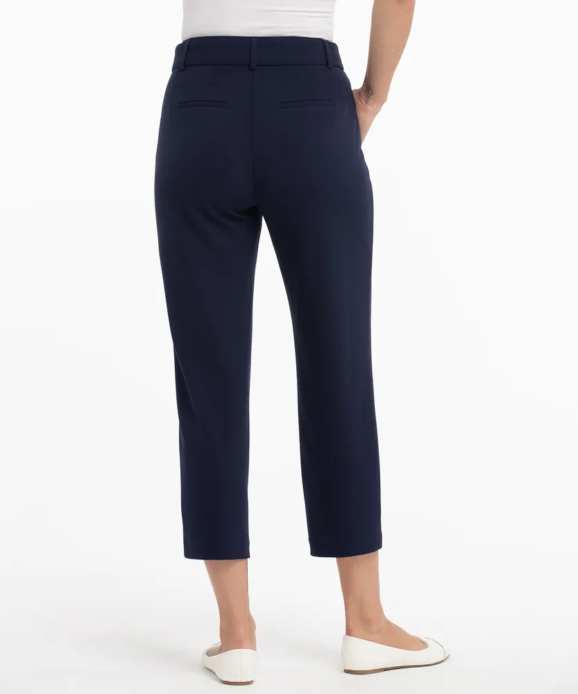 Scuba Crepe Straight Crop Pant
