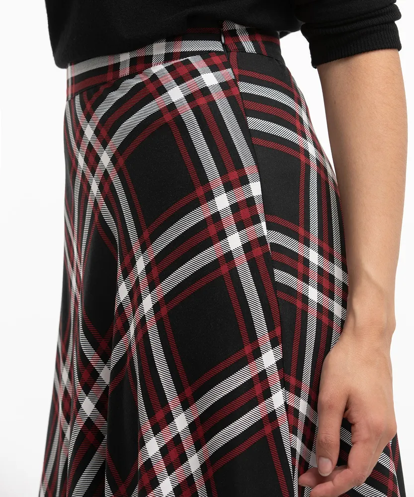 Plaid Midi Skirt