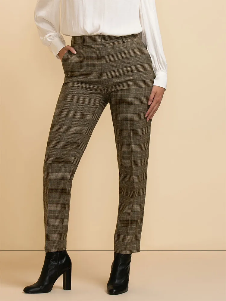 Parker Slim Ankle Pant Plaid