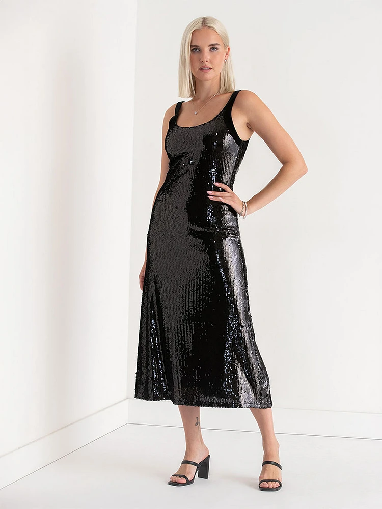 Sequin Midi Dress