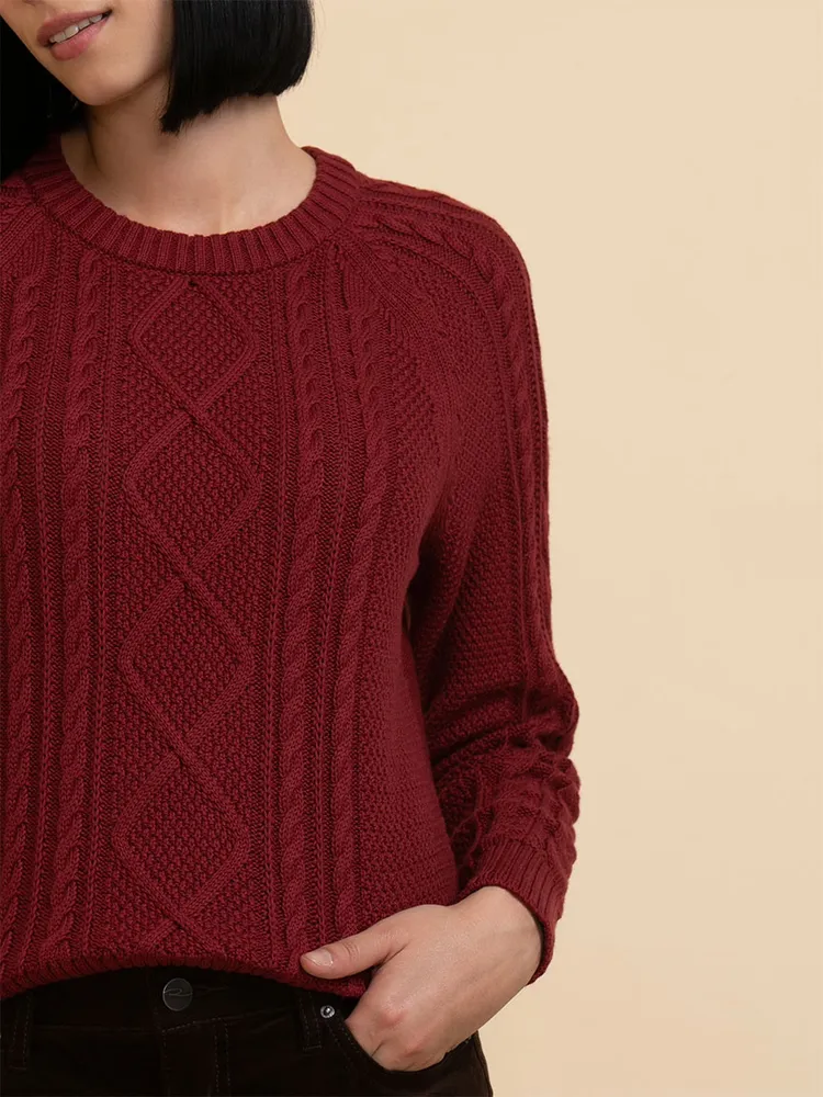 Cable Knit Pullover Sweater