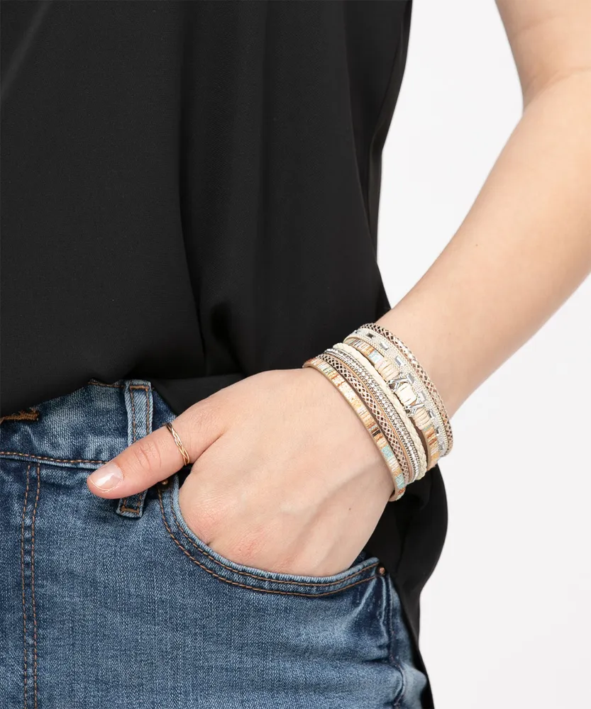 Multistrand Snap Cuff Bracelet