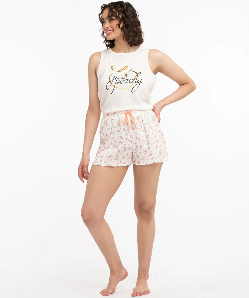 Peach Pull-On PJ Short