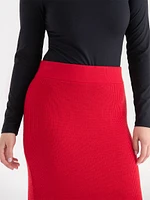 Ribbed Knit Skirt